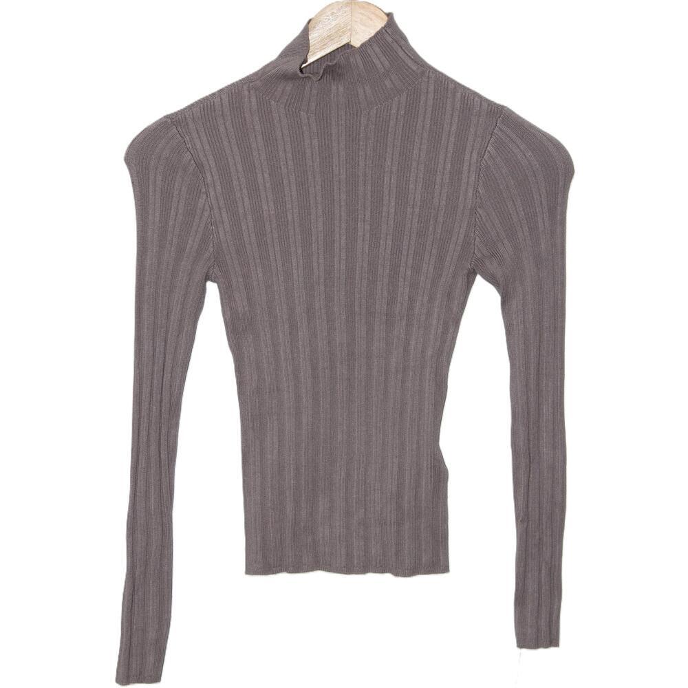 Womens Abercrombie & Fitch Purple Gray Ribbed Knit Mock Neck Sweater Size XS